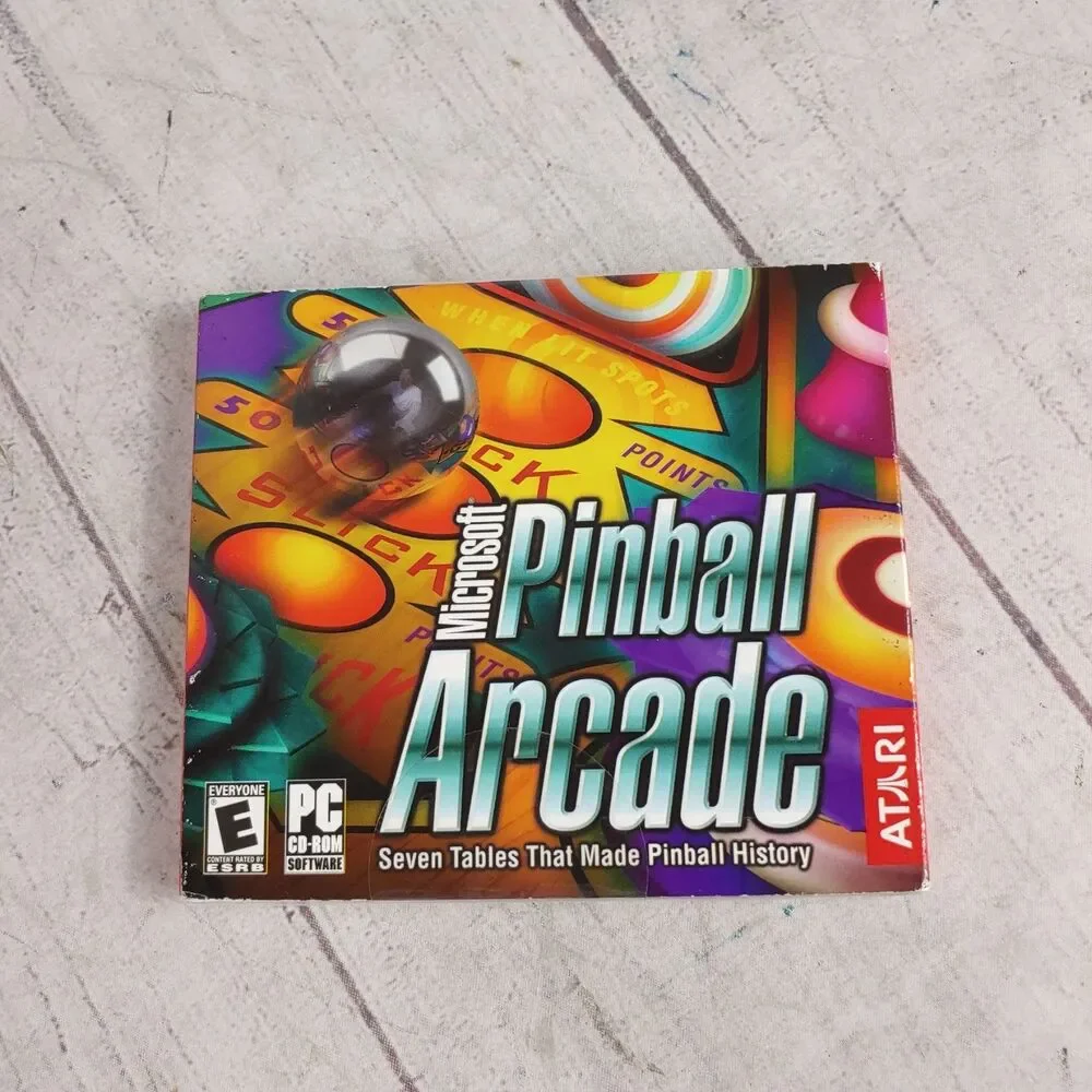 Vintage Microsoft Pinball Arcade PC CD-ROM Game Jewel Case Win 95 98 NT USED